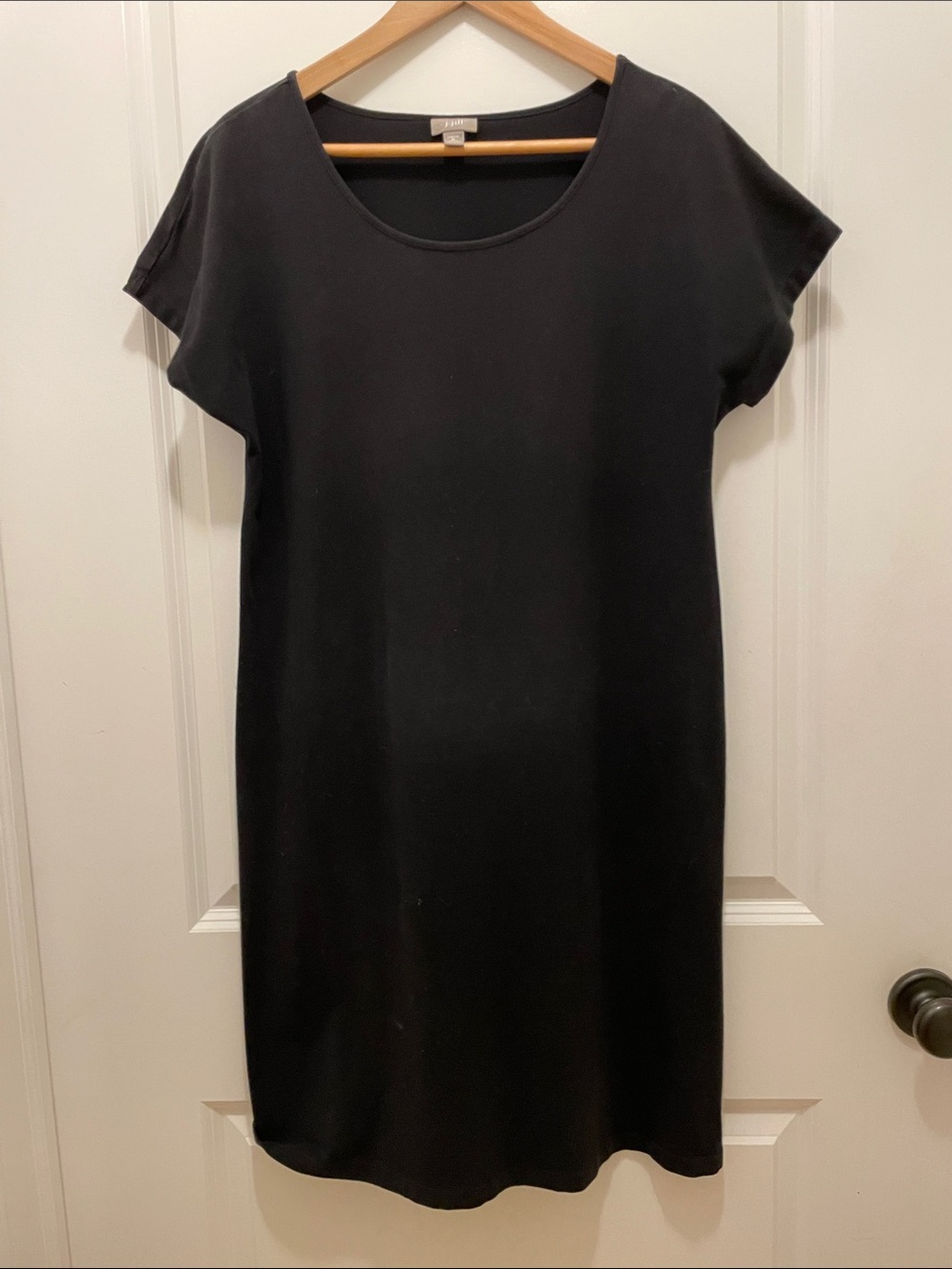 J. Jill Black Scoop-Neck Midi Dress